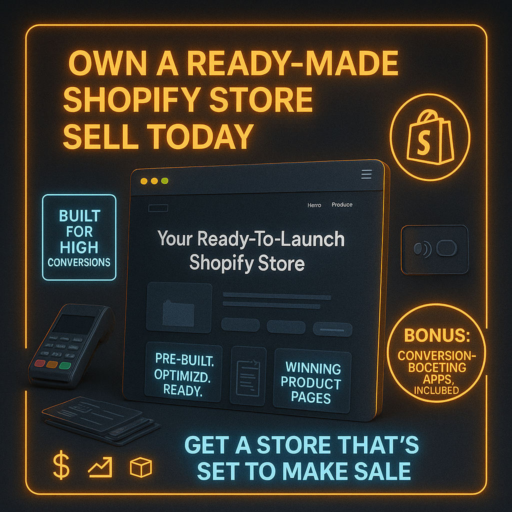 High converting Pre built shopify store