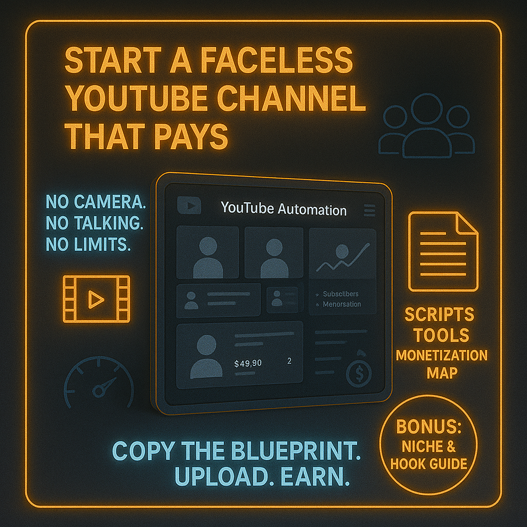 FACELESS YT THAT PAYS FAST STARTER